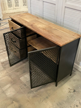 Handmade Indian Furniture Solid Hard Wood Carved Sideboard in Black 130x40x75Cm